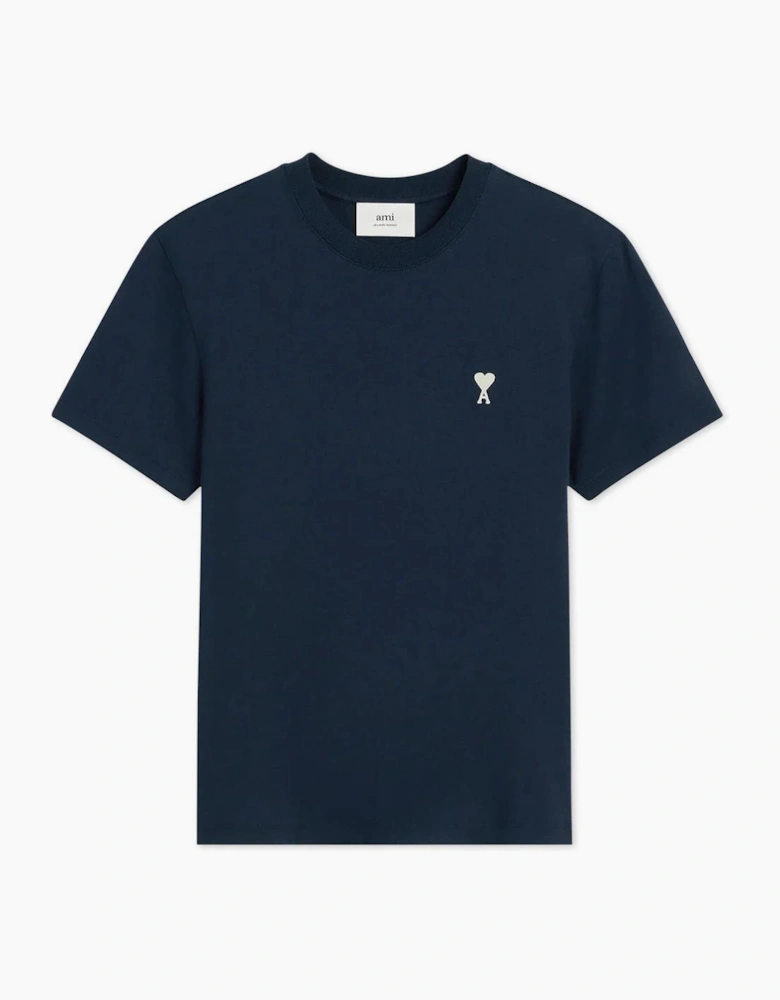 Ami Paris 'Ami De Coeur' Black Heart T-Shirt Navy