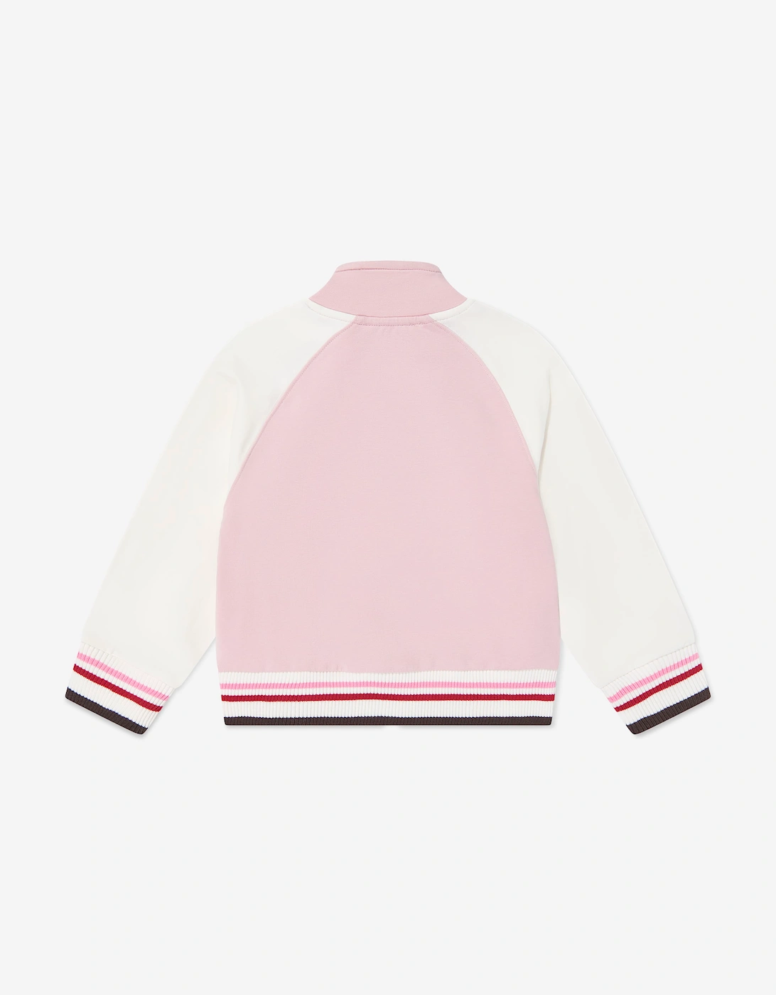 Monnalisa Girls Rose Zip Up Top in Pink