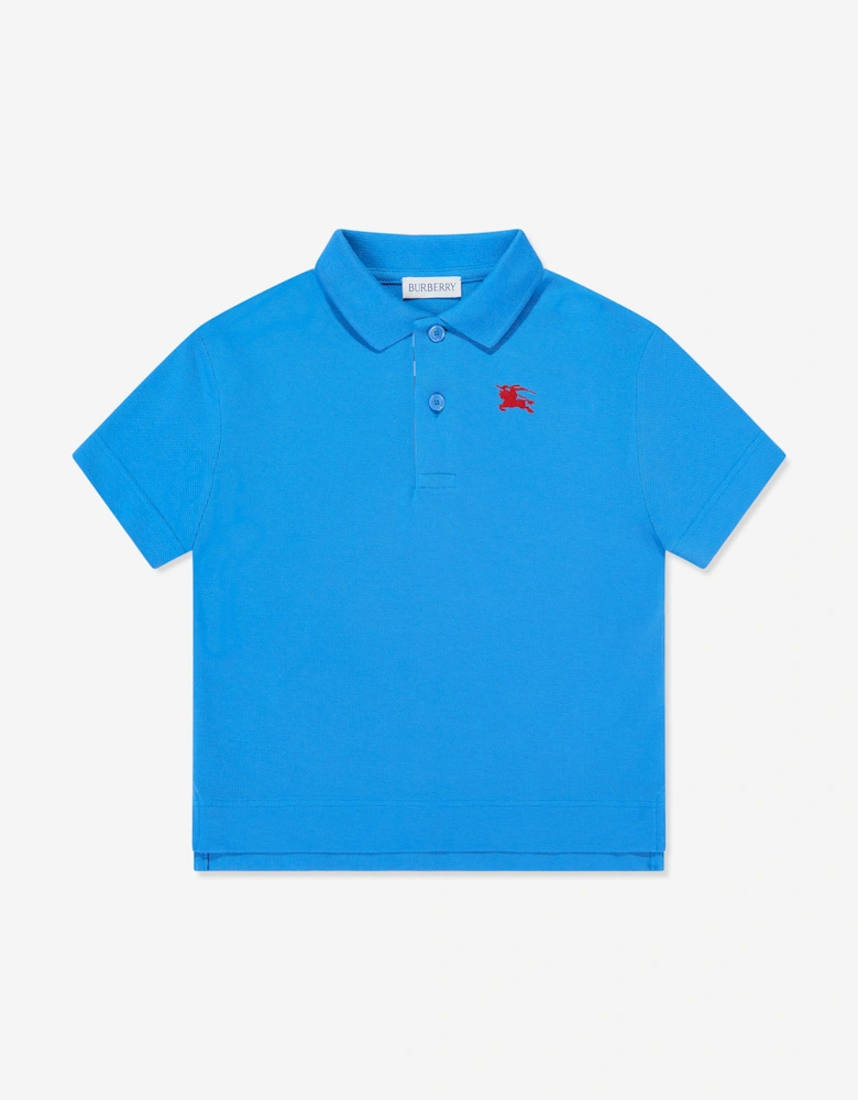 Burberry Boys Johane EKD Polo Shirt in Blue
