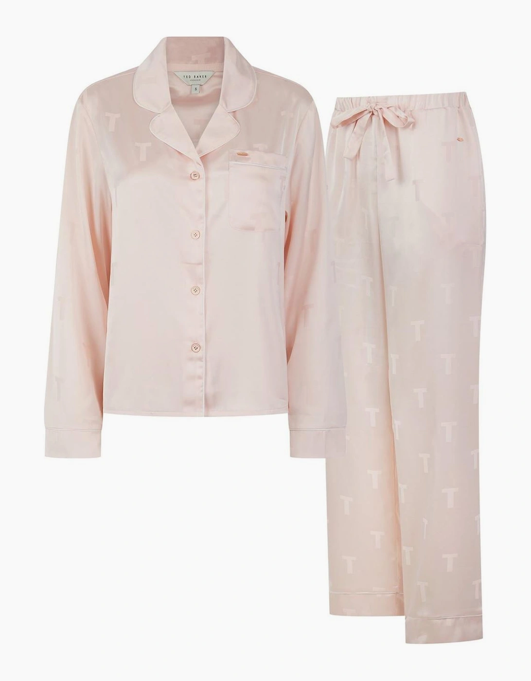 Peggy Collared Neck Long Sleeve Pyjama Set