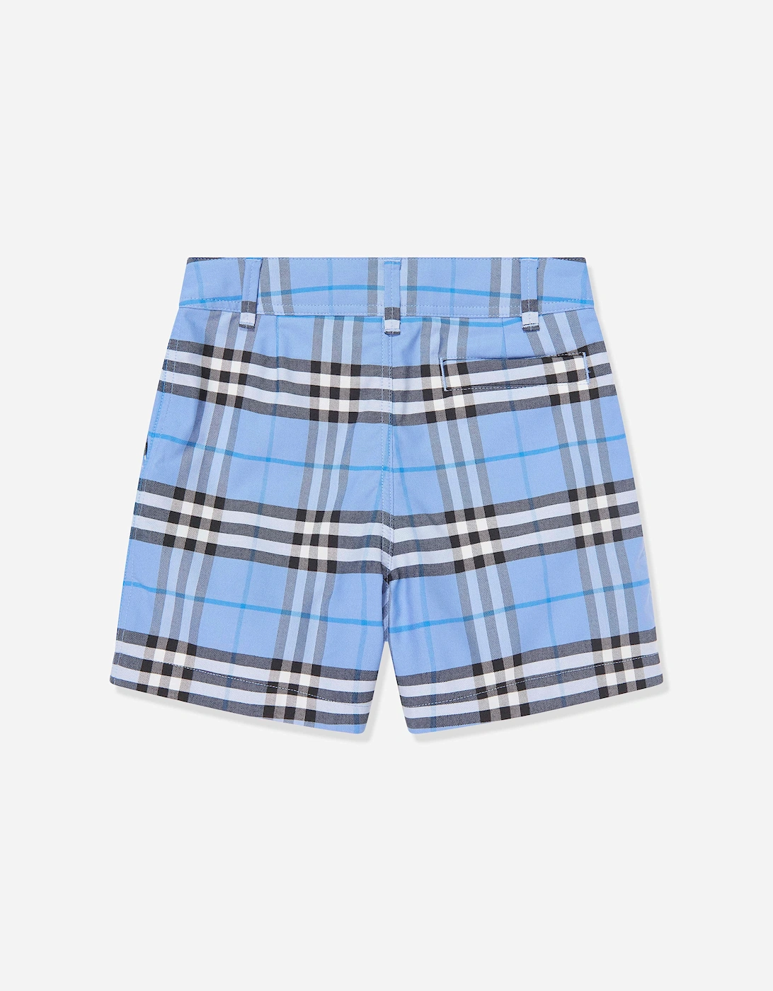 Burberry Boys Oscar Cotton Check Oxford Shorts in Blue