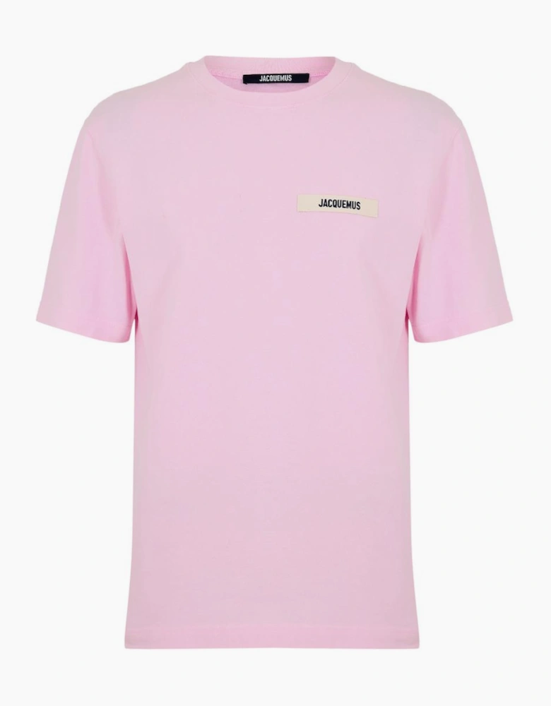 Jacquemus The Gros Grain Logo T Shirt Pink