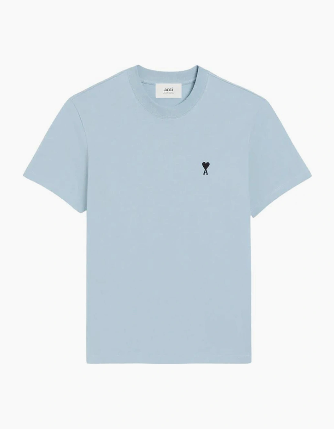 Ami Paris 'Ami De Coeur' Black Heart T-Shirt SKy Blue