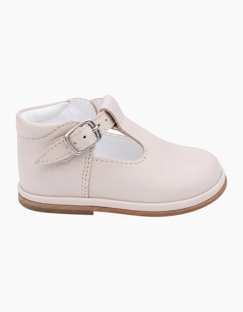 Nude Leather Fernando T-Bar Shoes