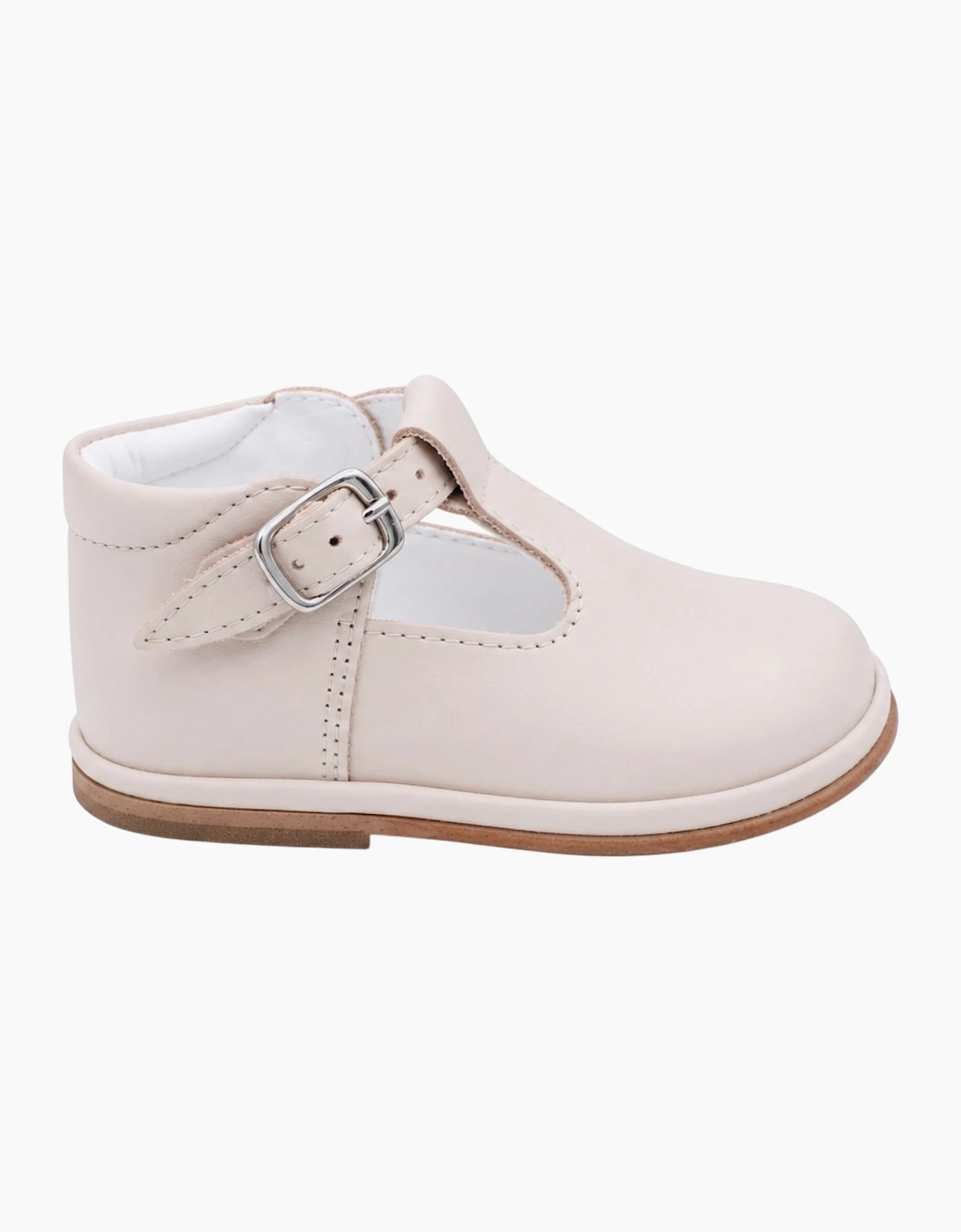 Nude Leather Fernando T-Bar Shoes