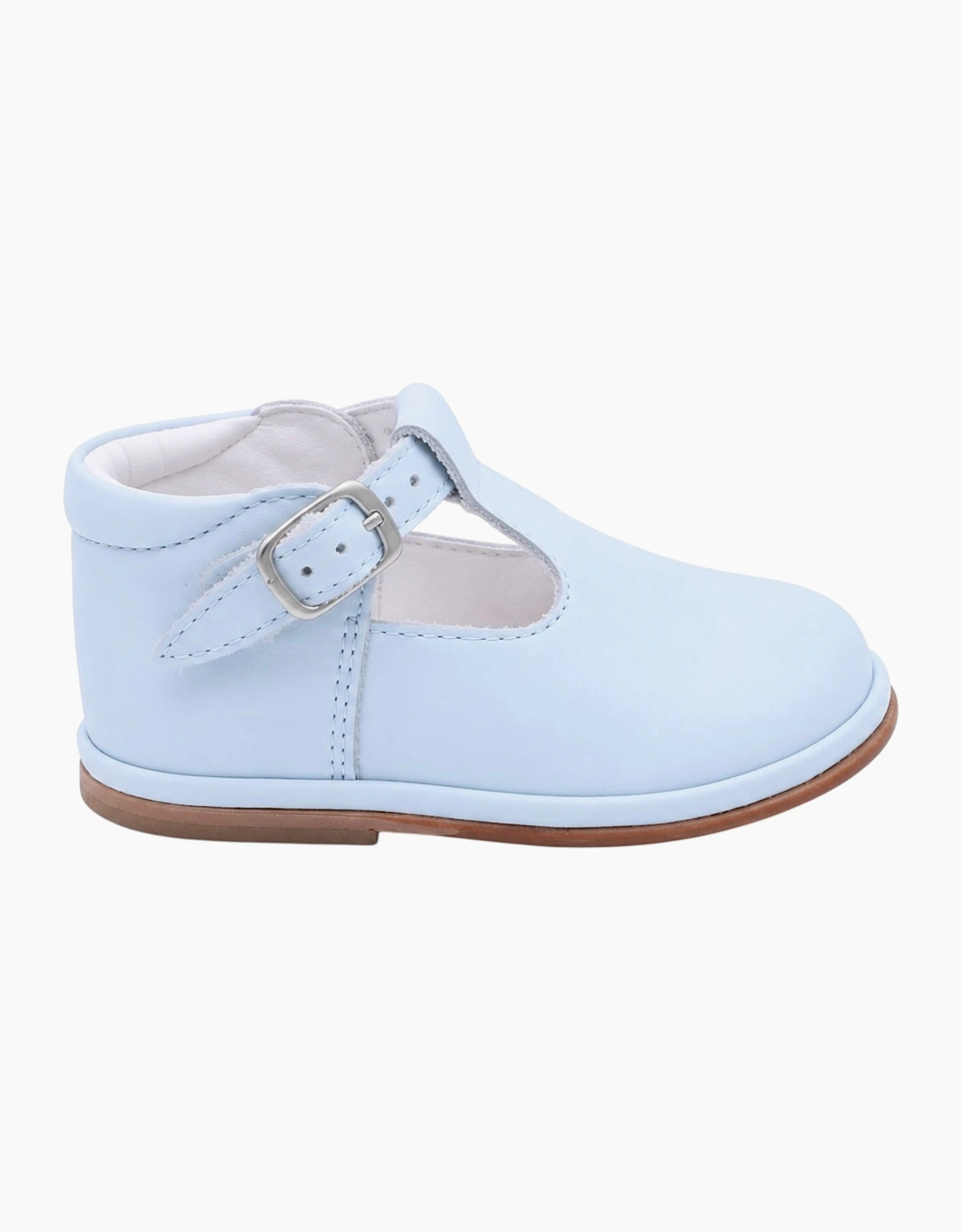 Blue Leather Fernando T-Bar Shoes