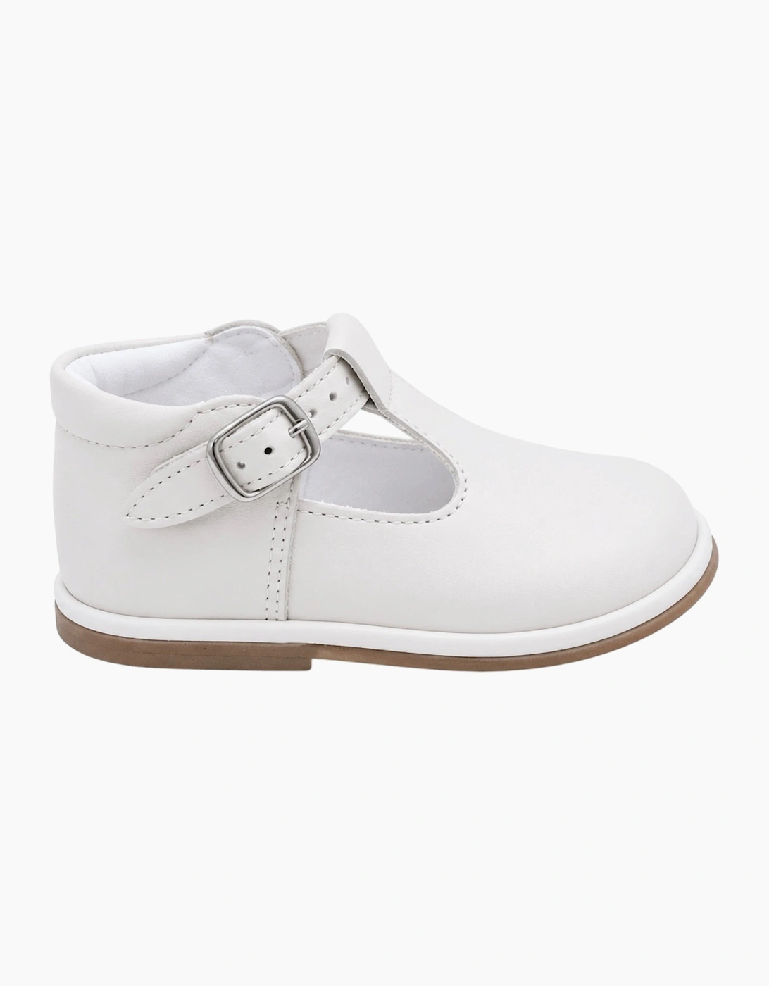 Beige Leather Fernando T-Bar Shoes
