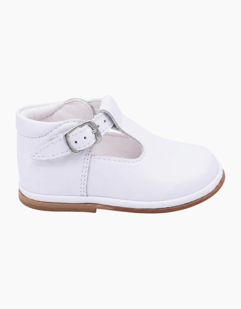 White Leather Fernando T-Bar Shoes