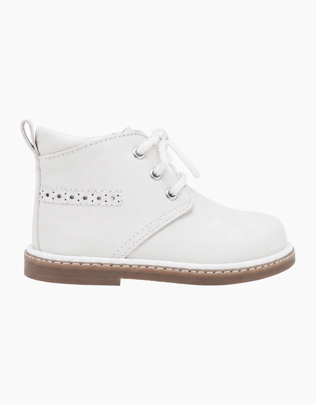 Beige Leather Zachary Lace Up Boots
