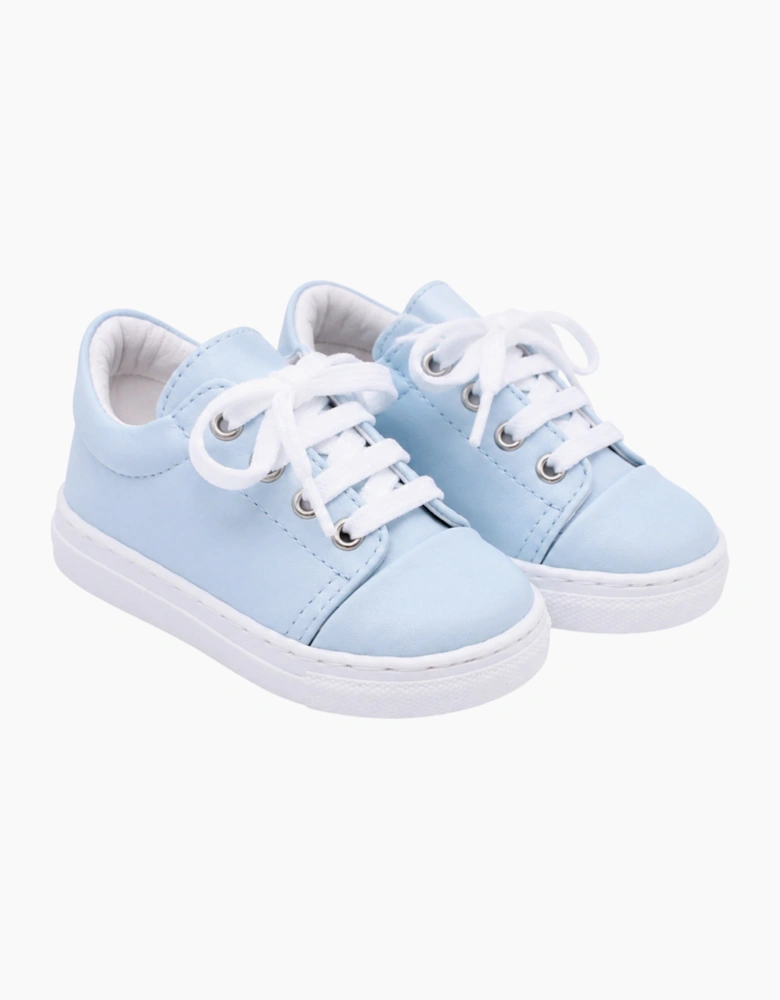 Blue Leather Santiago Trainers
