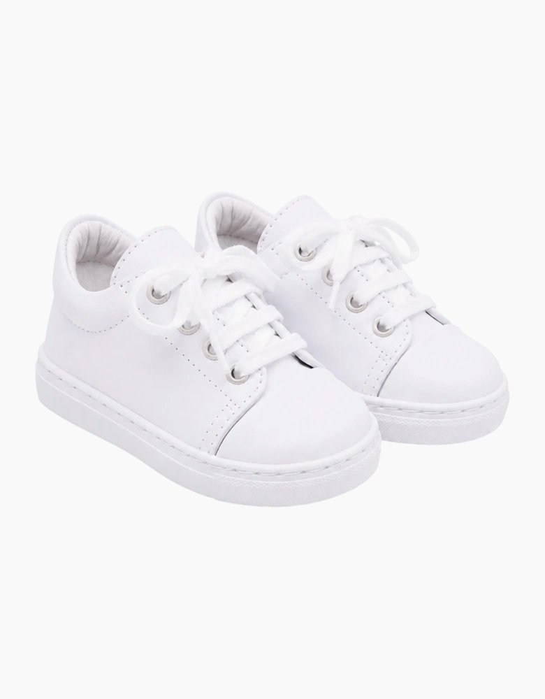 White Leather Santiago Trainers