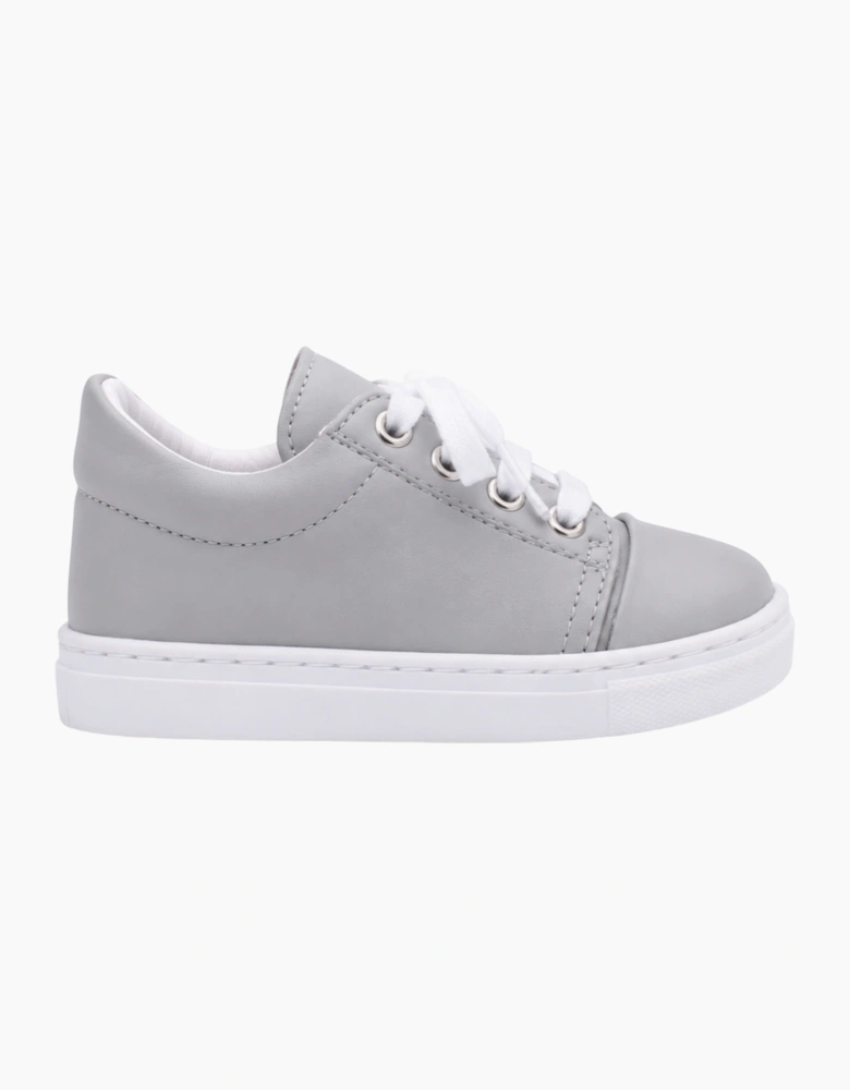 Light Grey Leather Santiago Trainers