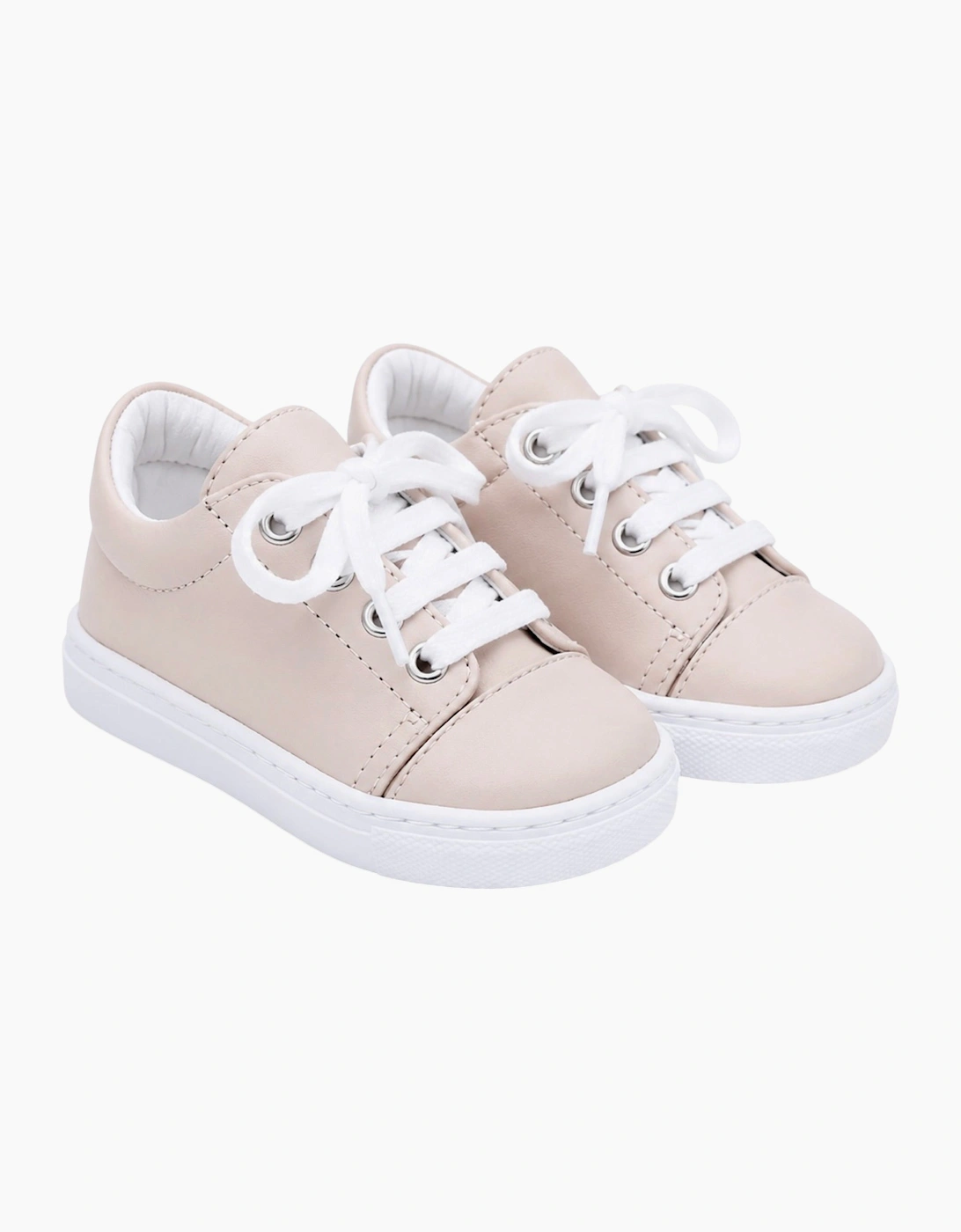 Nude Leather Santiago Trainers, 4 of 3