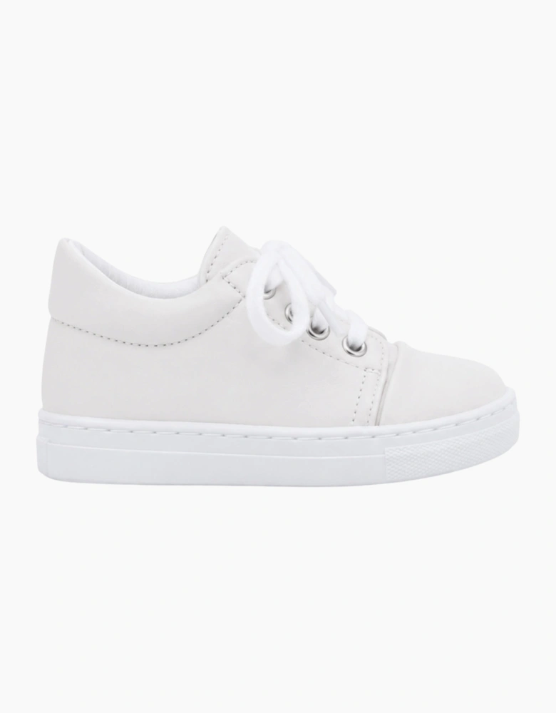 Beige Leather Santiago Trainers