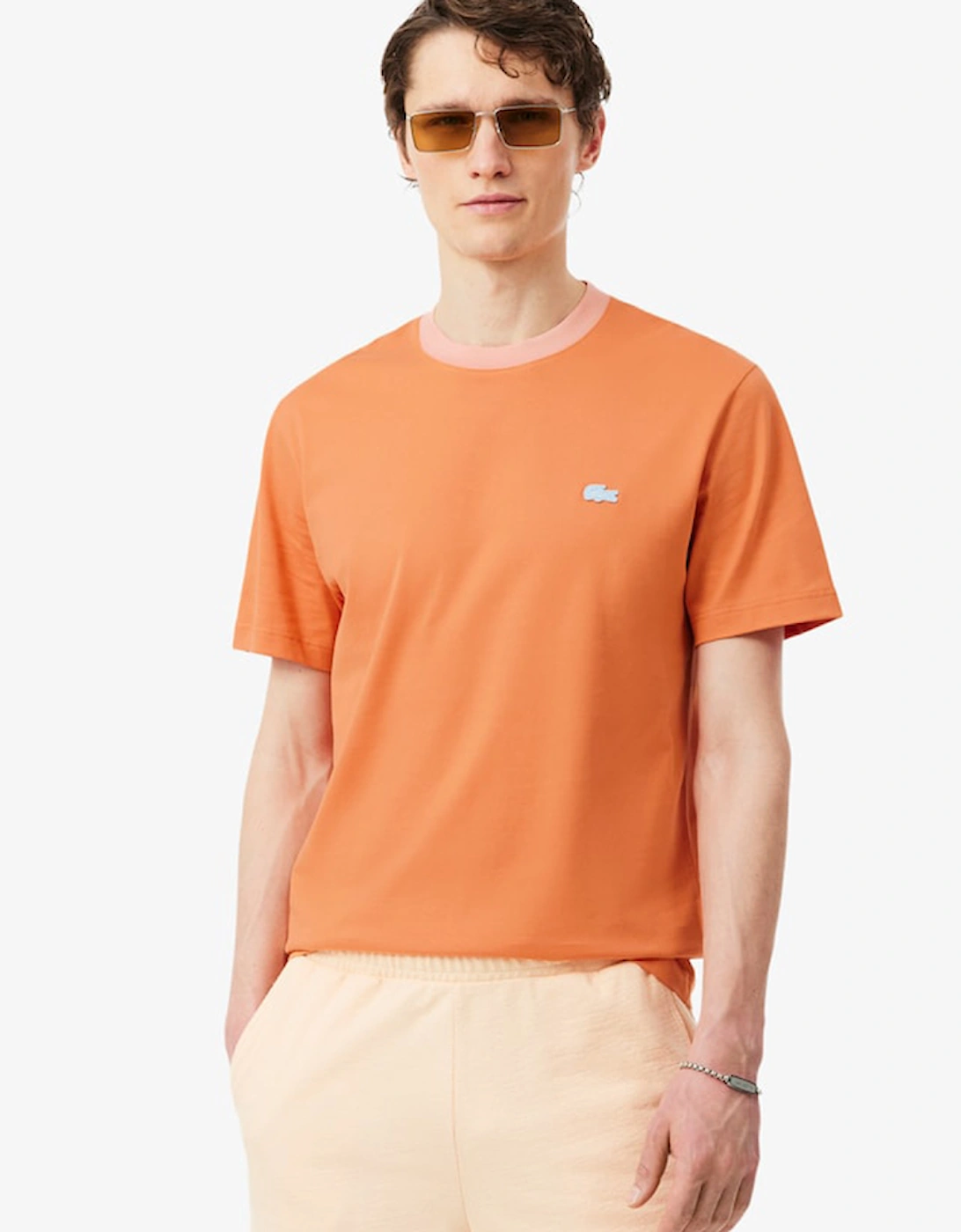 Lacoste Classic Fit Colour-Block Cotton T-Shirt