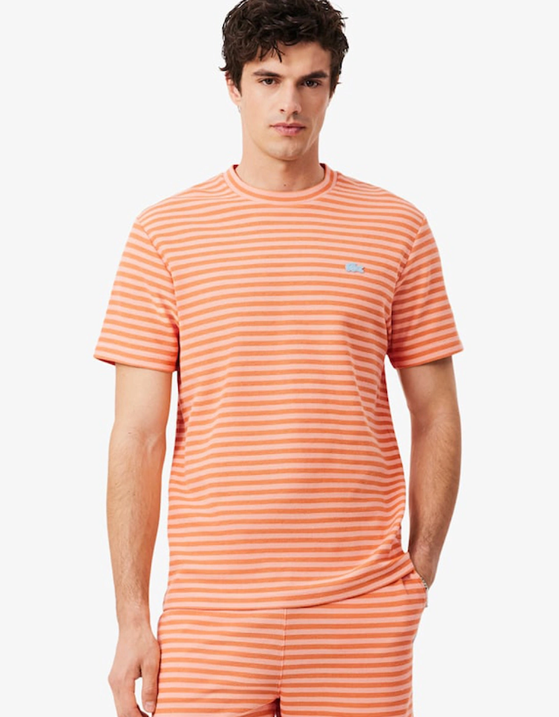 Lacoste Textured Striped Cotton T-Shirt, 2 of 1