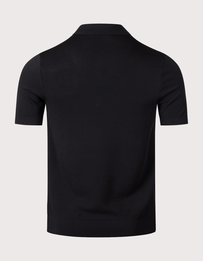 Cable Knitted Polo Shirt