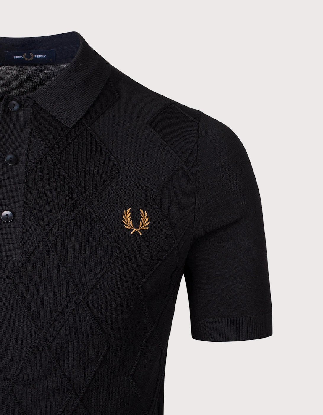 Cable Knitted Polo Shirt