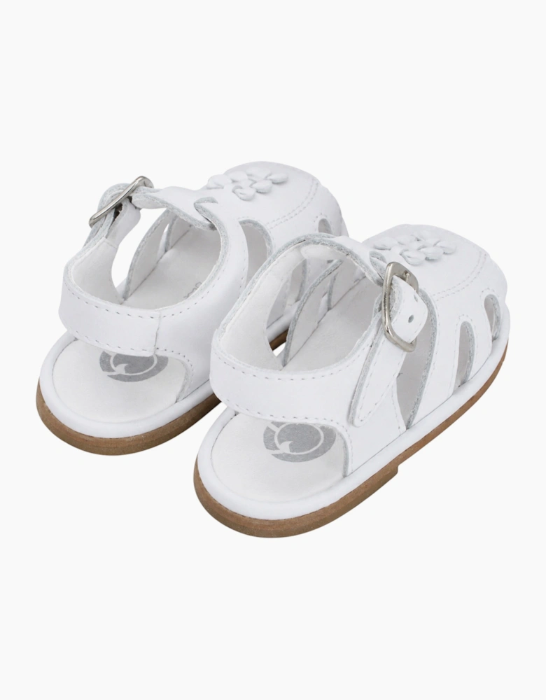 Serena White Leather Sandals