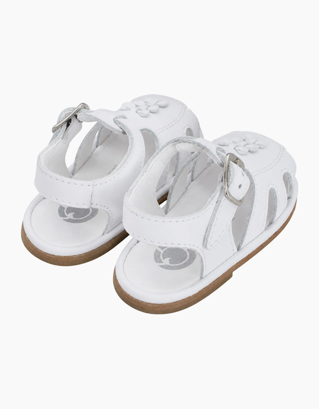Serena White Leather Sandals