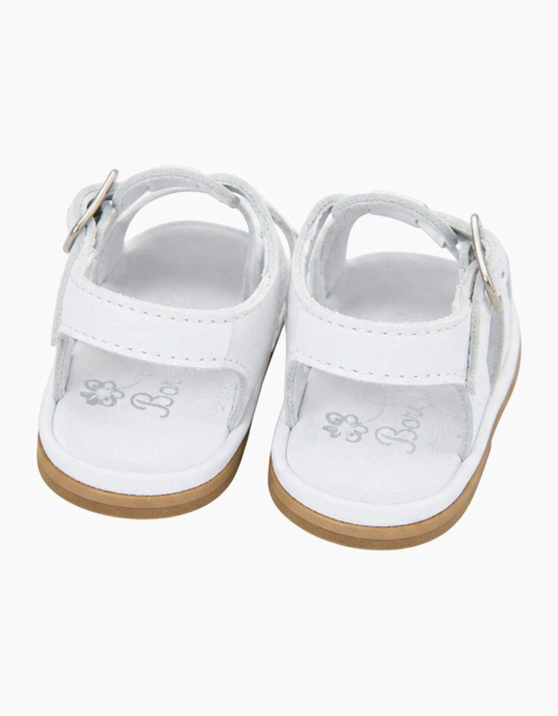 Emilio White Leather Sandals