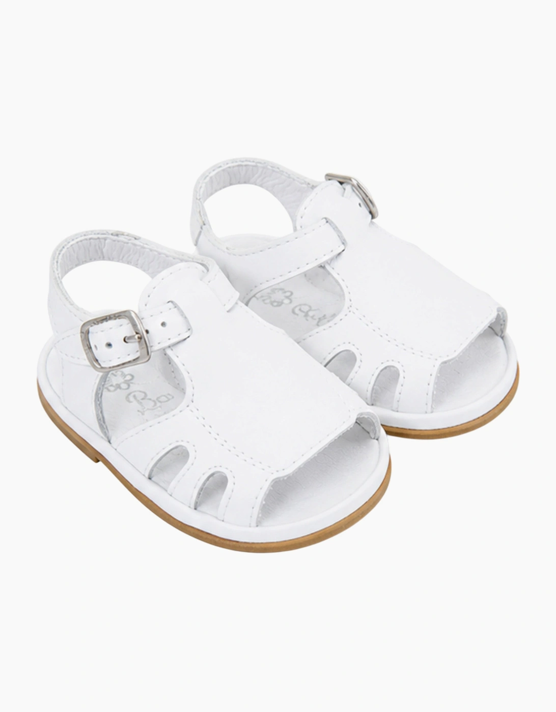 Emilio White Leather Sandals