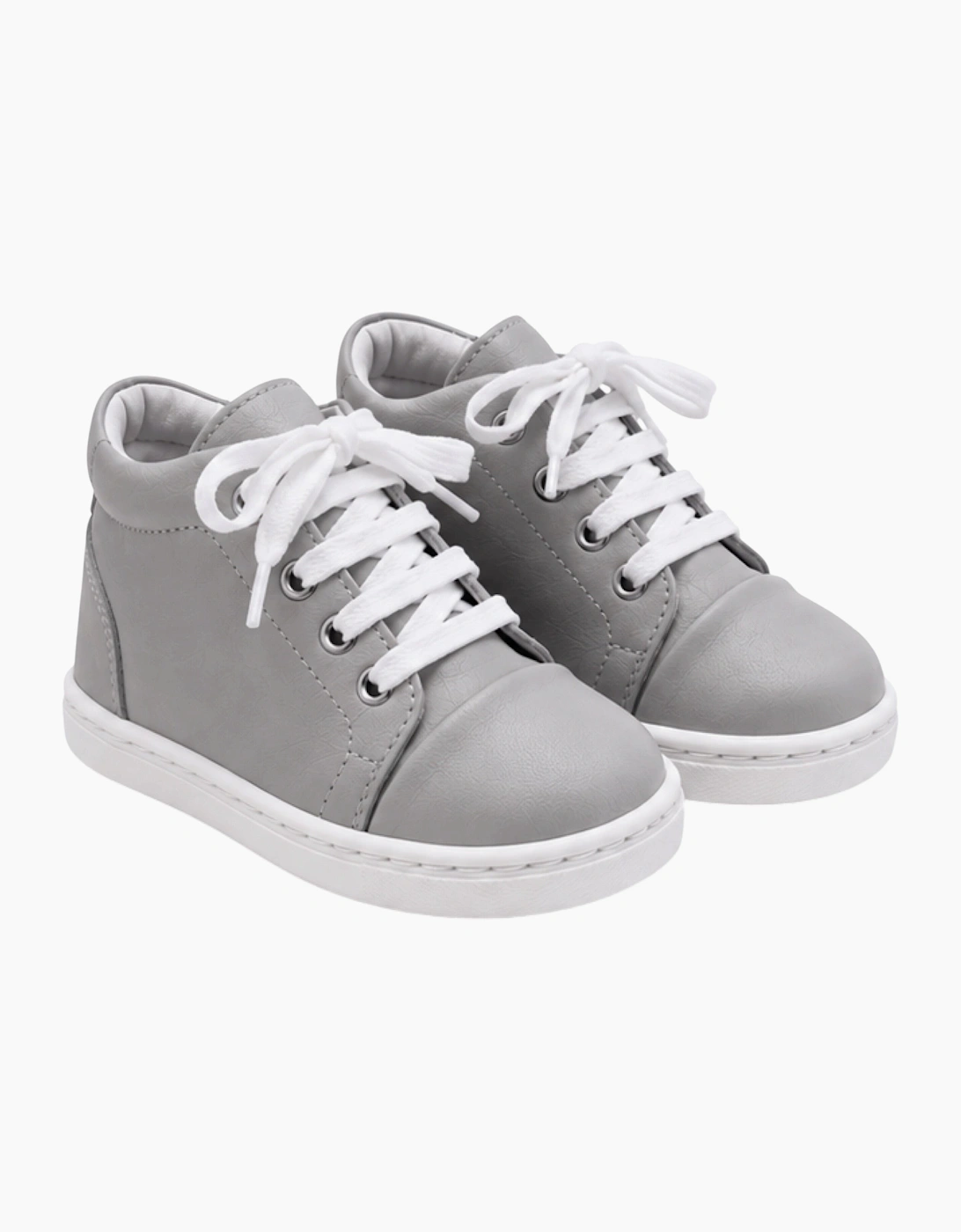 Grey Leather Danilo Hi-Top Trainers, 4 of 3