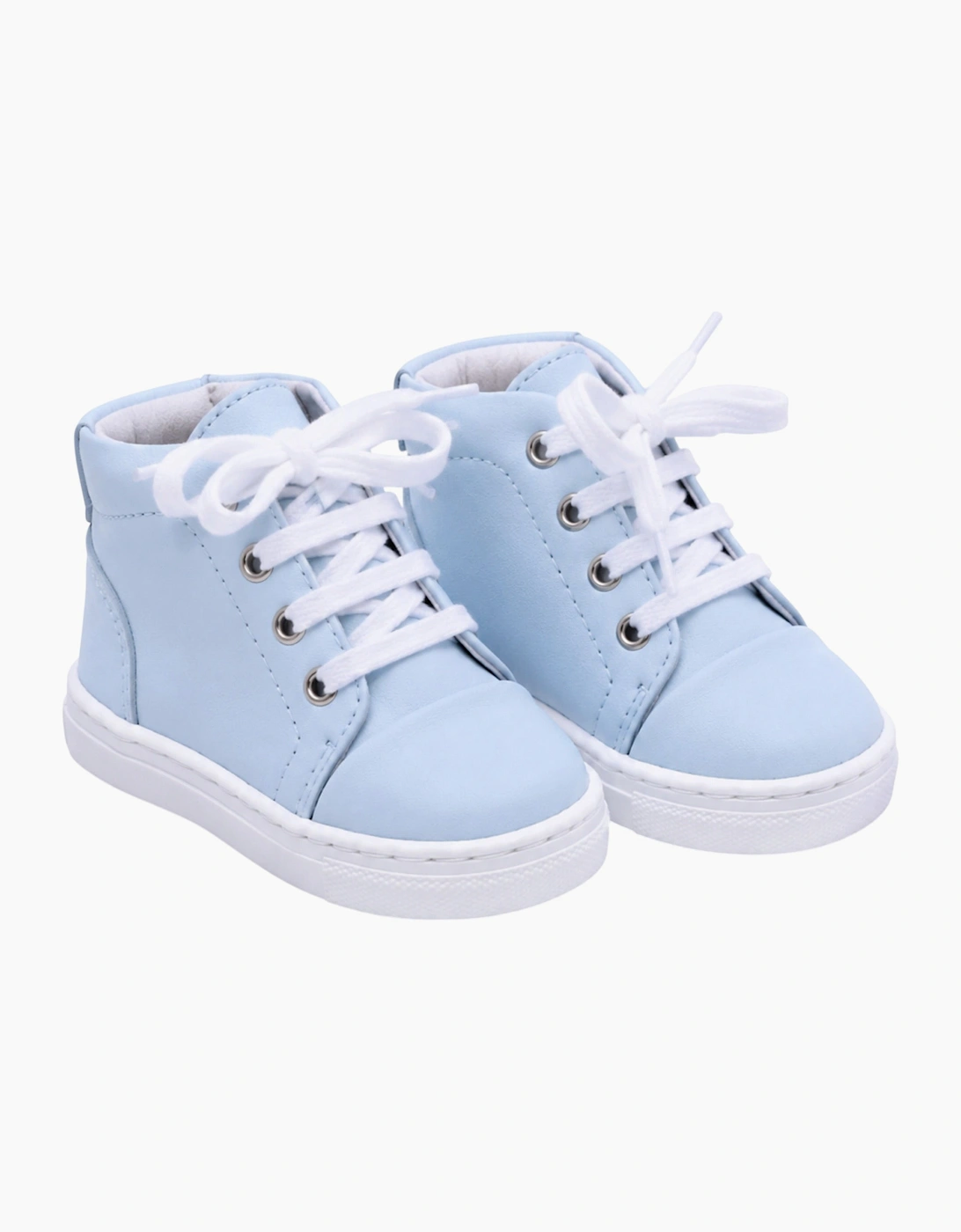 Blue Leather Danilo Hi-Top Trainers (New Sole), 4 of 3