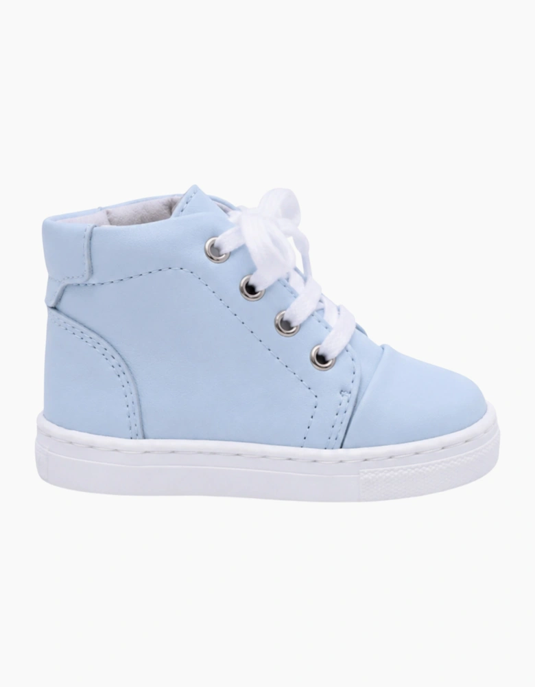 Blue Leather Danilo Hi-Top Trainers (New Sole)