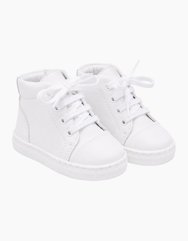 Blue Leather Danilo Hi-Top Trainers (New Sole)