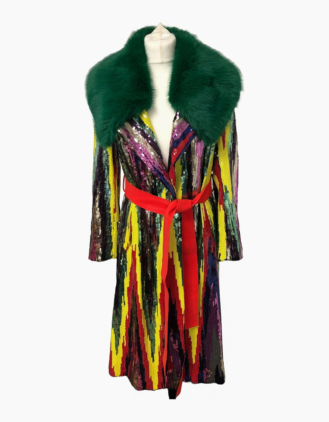 Bamboo Sequins Midi Trench Coat, 3 of 2