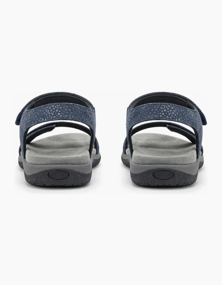Mod Comfys GISELLE Womens Ankle Strap Sandals Navy