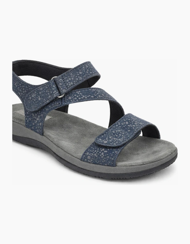 Mod Comfys GISELLE Womens Ankle Strap Sandals Navy
