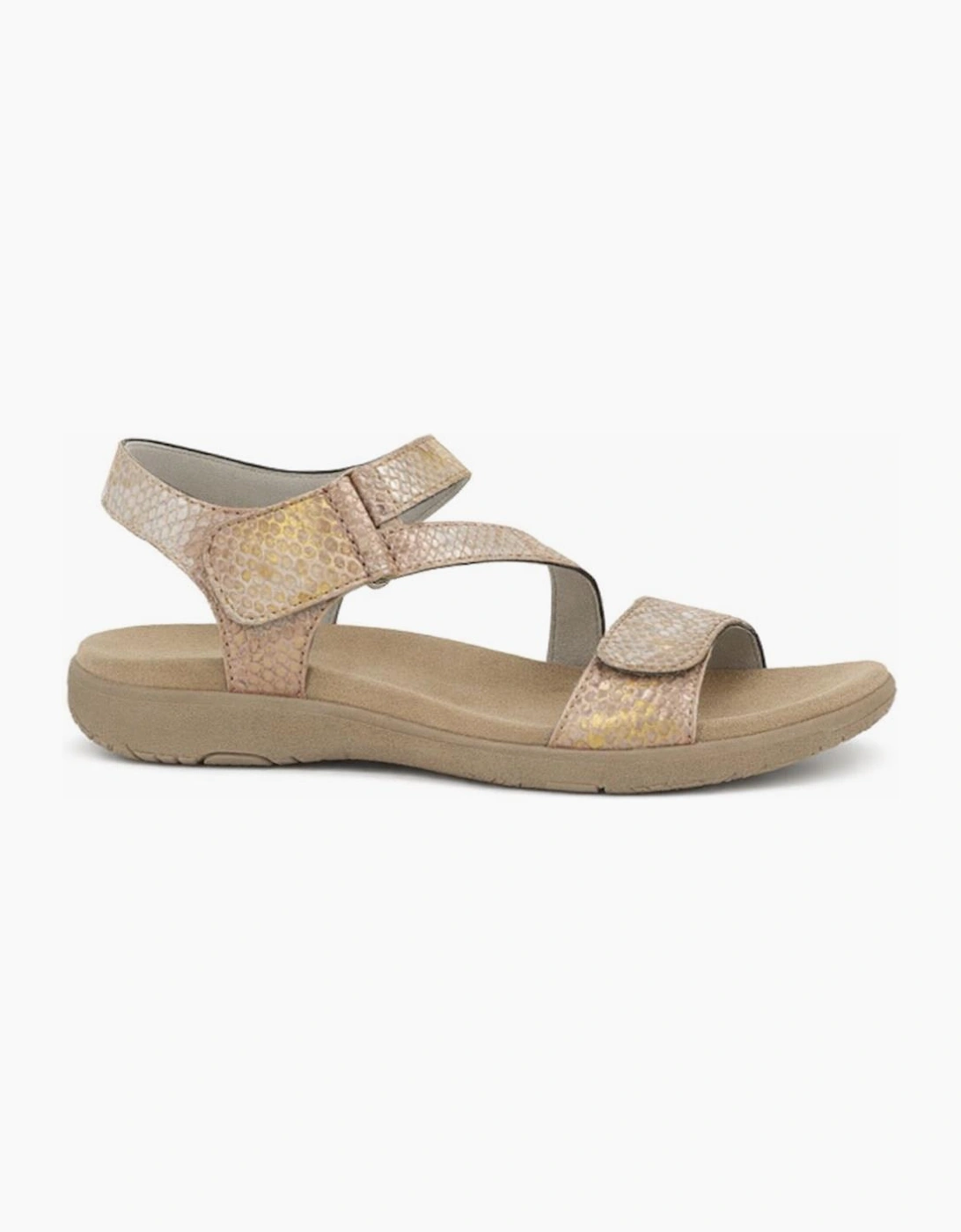 Mod Comfys GISELLE Womens Ankle Strap Sandals Beige, 7 of 6