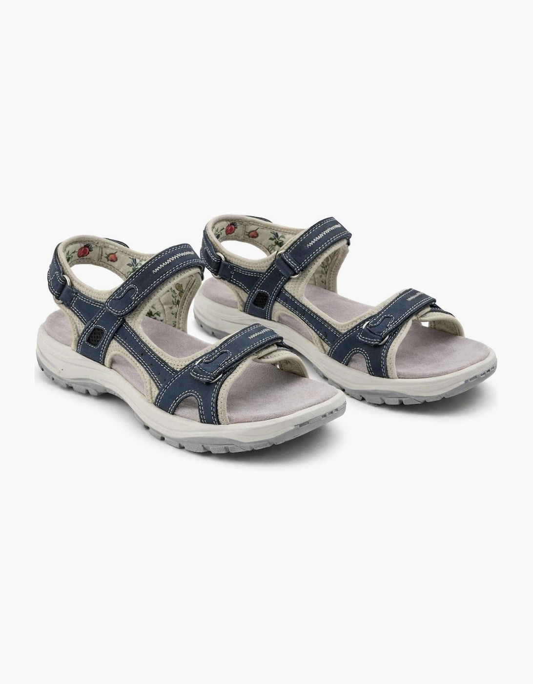 Mod Comfys JESS Womens Ankle Strap Sandals Denim Blue