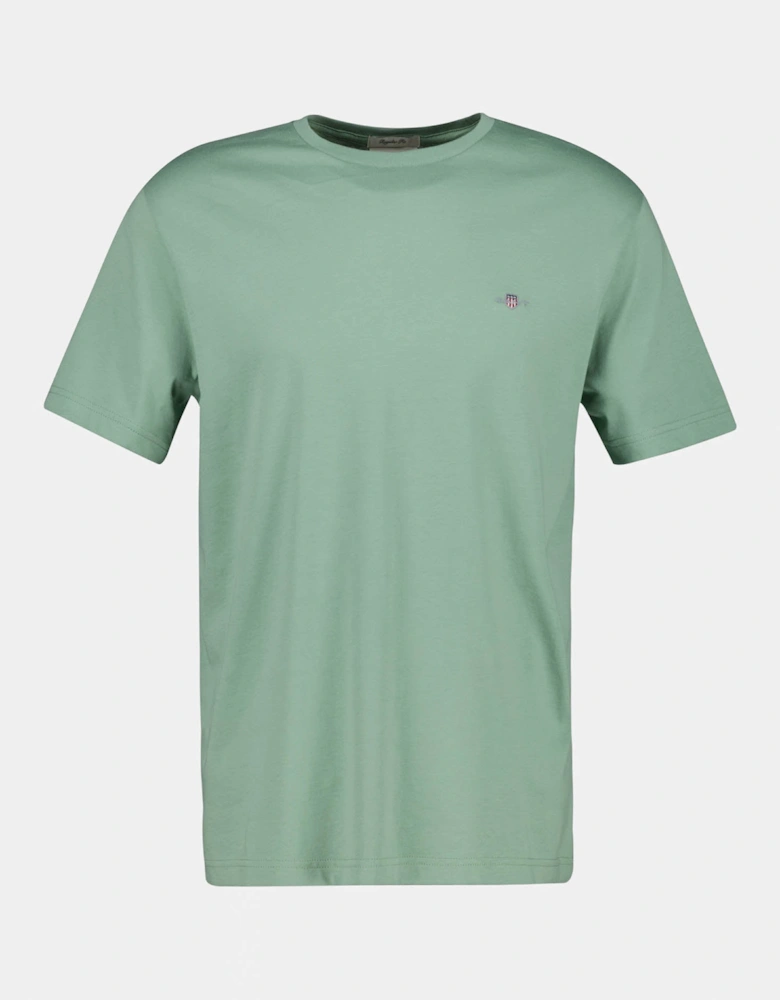GANT Mens Regular Fit Short Sleeve Shield Logo T-Shirt - 308 Surplus Mint