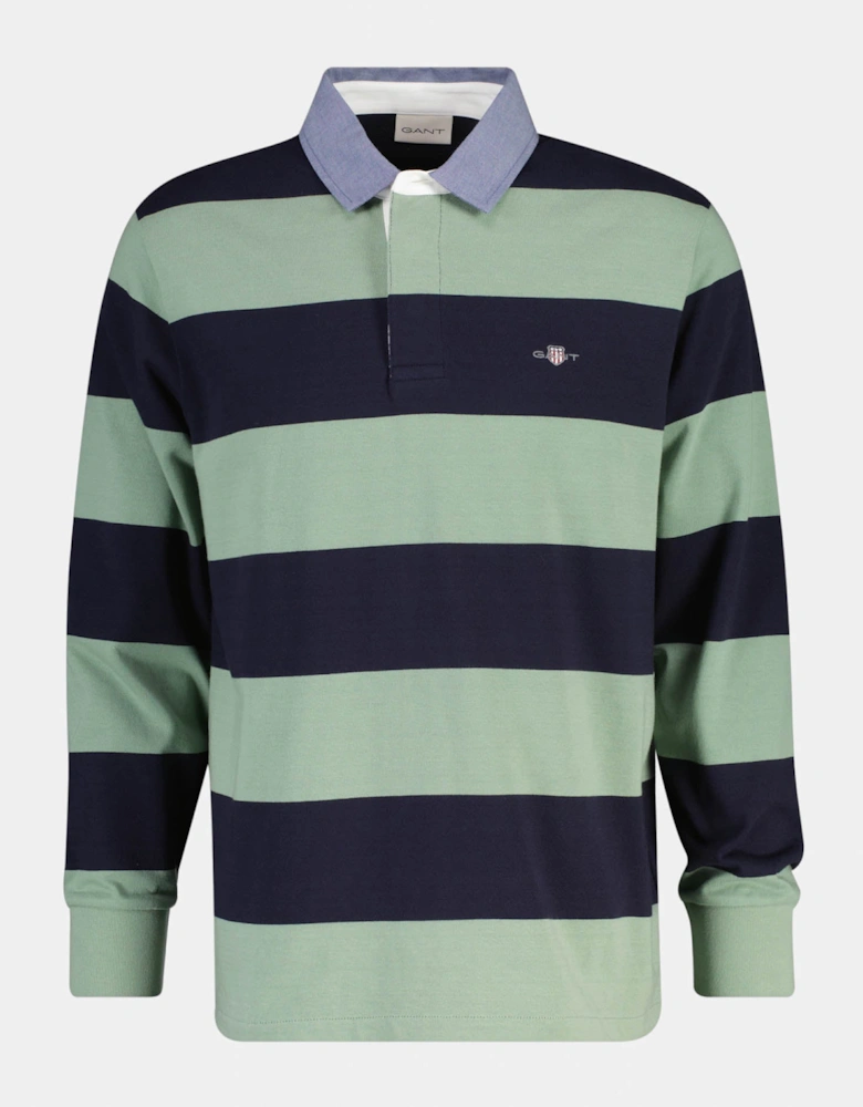 GANT Mens Regular Fit Chambray Stripe Heavy Rugger - 308 Surplus Mint