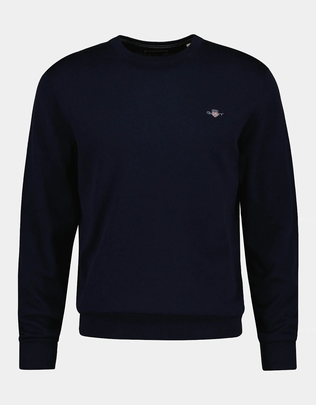 Gant Men's Navy Classic Cotton Shield Logo Crew Neck Jumper - 433 Evening Blue  42 Xl
