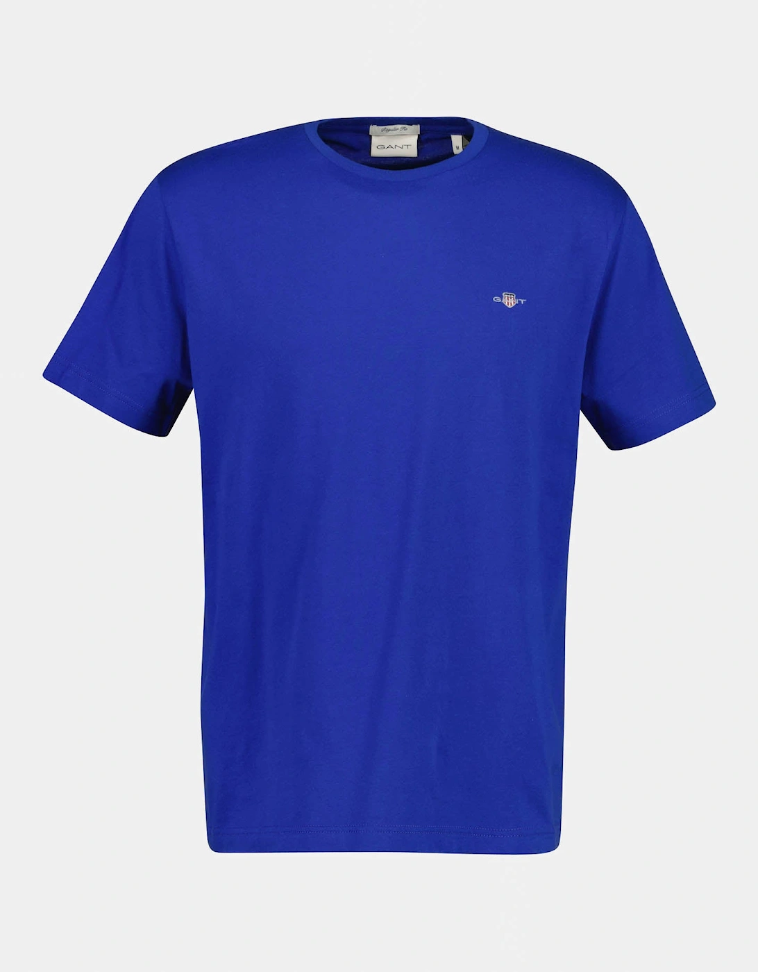 GANT Mens Regular Fit Short Sleeve Shield Logo T-Shirt - 435 Crisp Blue