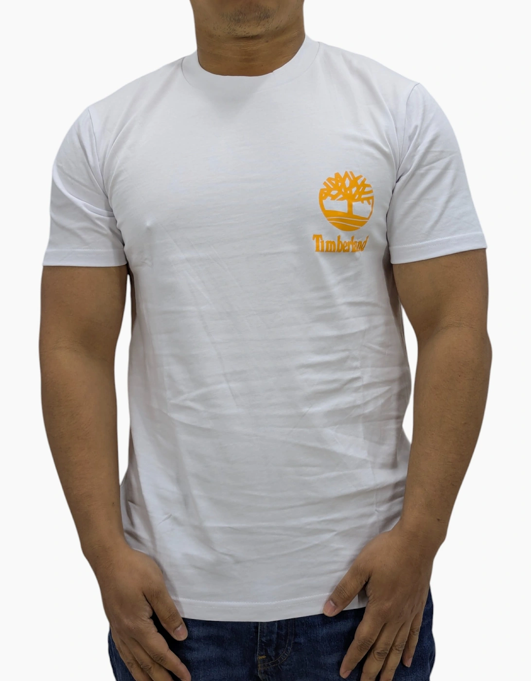 Timberland Large Back Print Mens T Shirts Crew Neck Pullover Casual Cotton Tee, 7 of 6