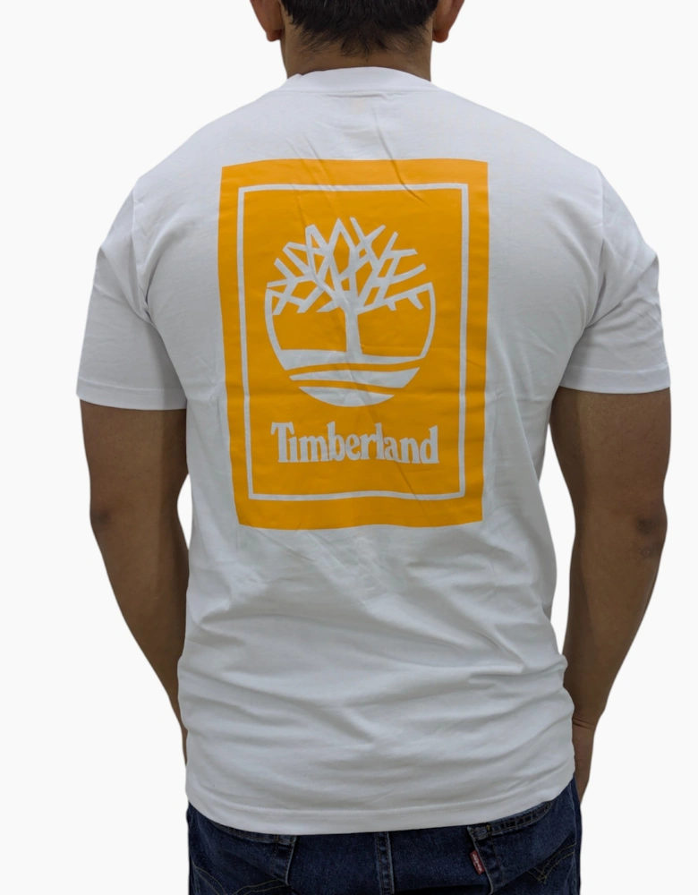 Timberland Large Back Print Mens T Shirts Crew Neck Pullover Casual Cotton Tee