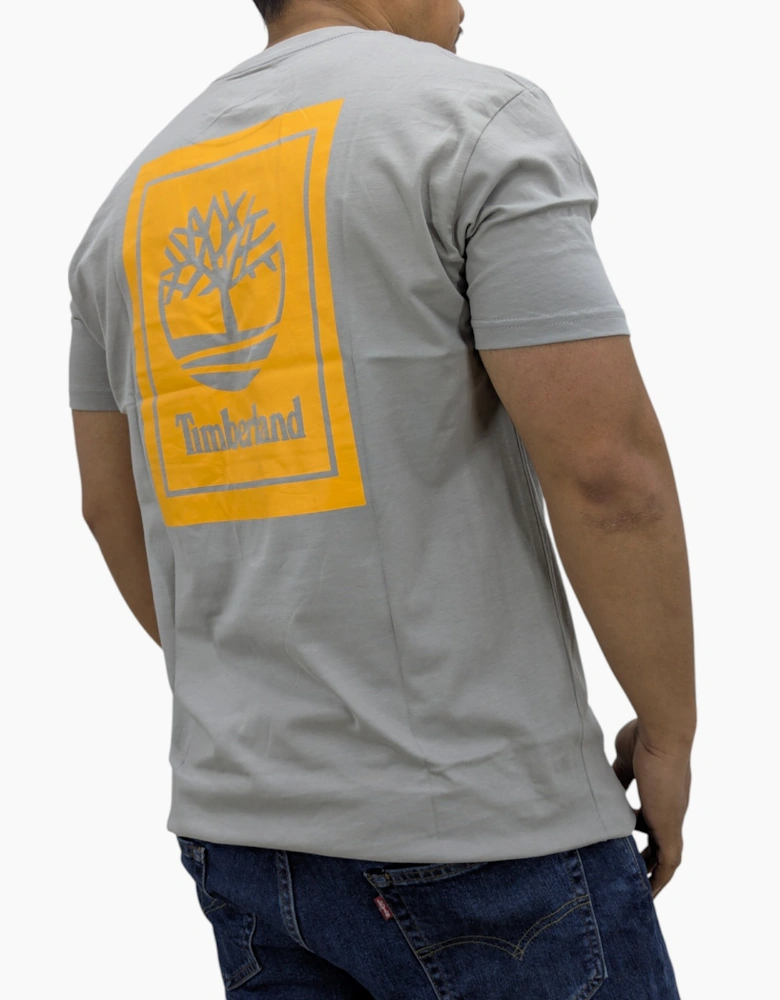 Timberland Large Back Print Mens T Shirts Crew Neck Pullover Casual Cotton Tee