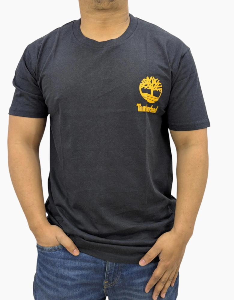 Timberland Large Back Print Mens T Shirts Crew Neck Pullover Casual Cotton Tee