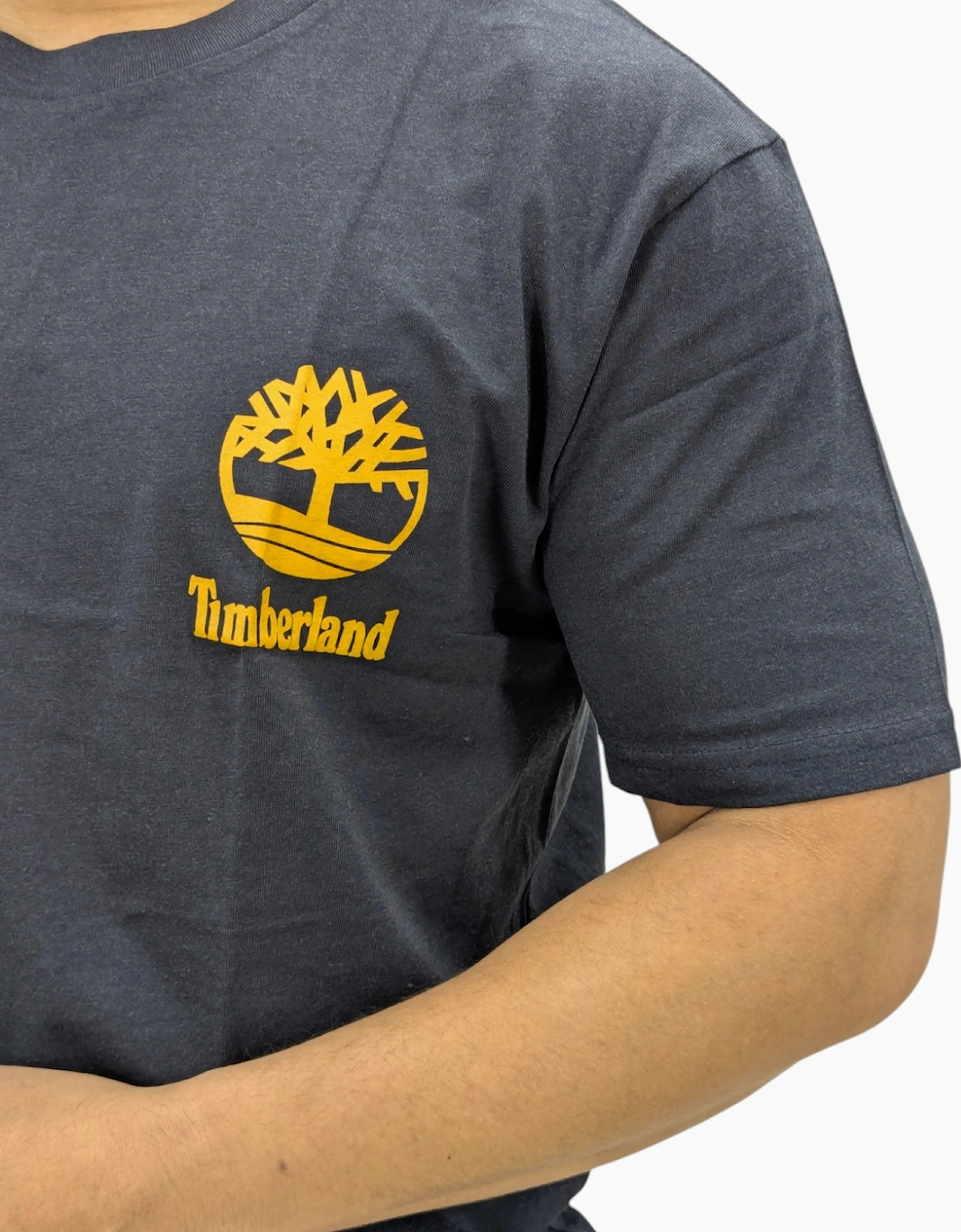 Timberland Large Back Print Mens T Shirts Crew Neck Pullover Casual Cotton Tee