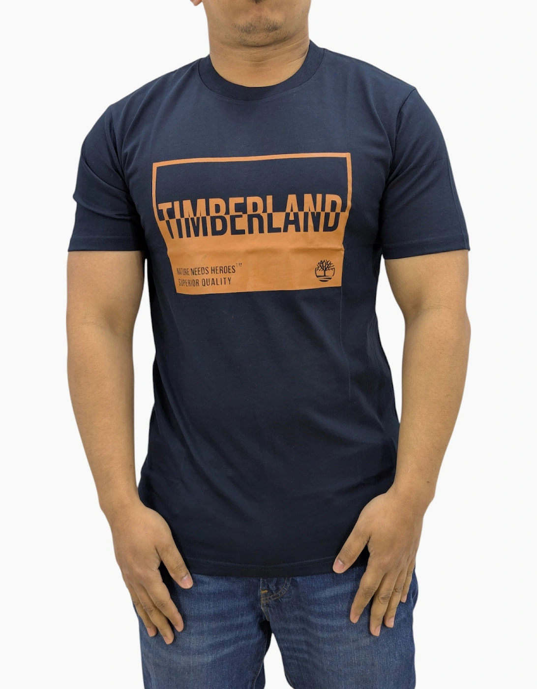 Timberland Mens T Shirts Print Logo Crew Neck Pullover Short Sleeve Cotton New, 7 of 6
