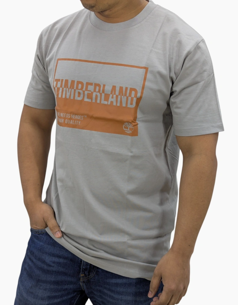 Timberland Mens T Shirts Print Logo Crew Neck Pullover Short Sleeve Cotton New
