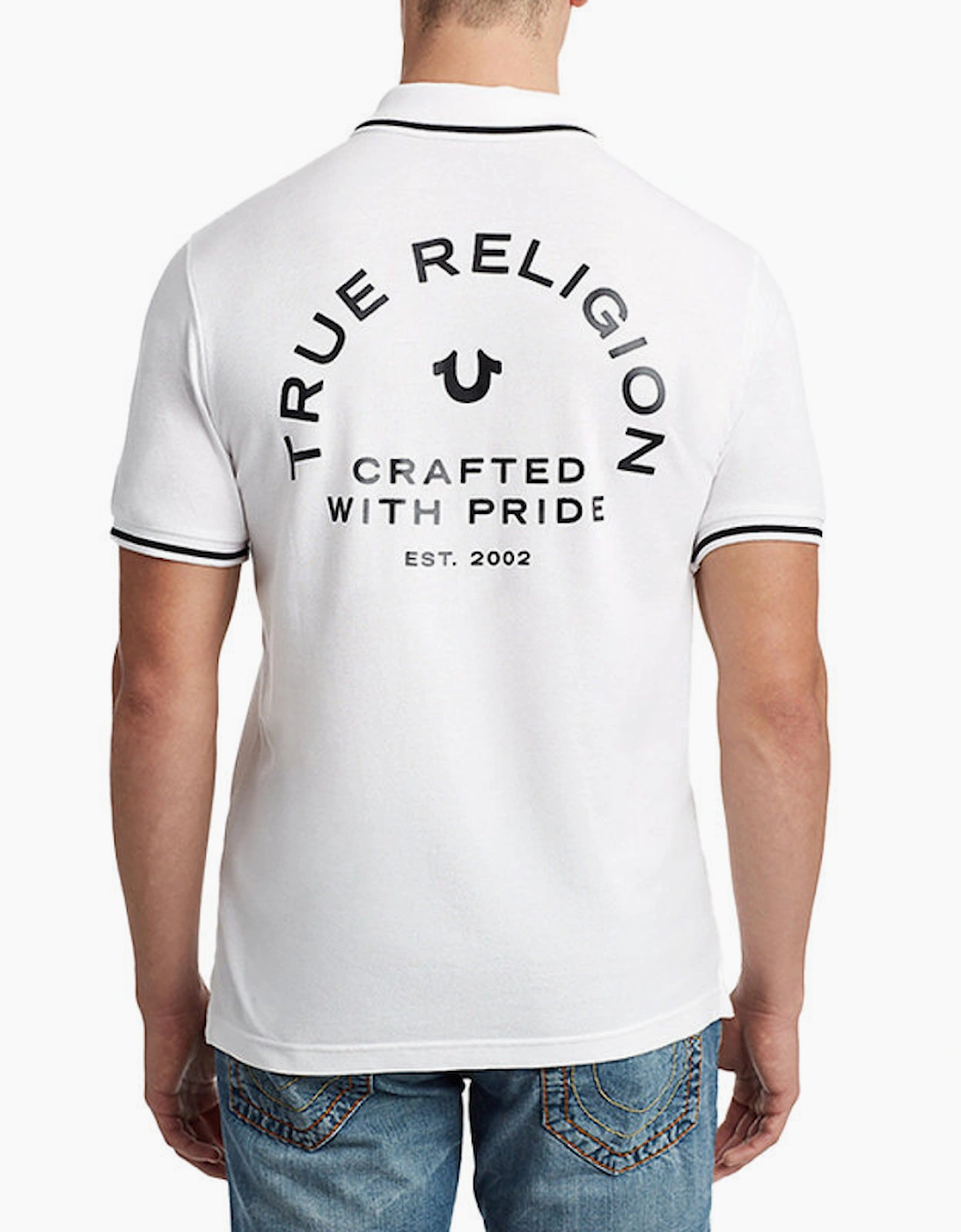 True Religion Mens Casual Polo T Shirt Short Sleeve Cotton Tee Classic Golf
