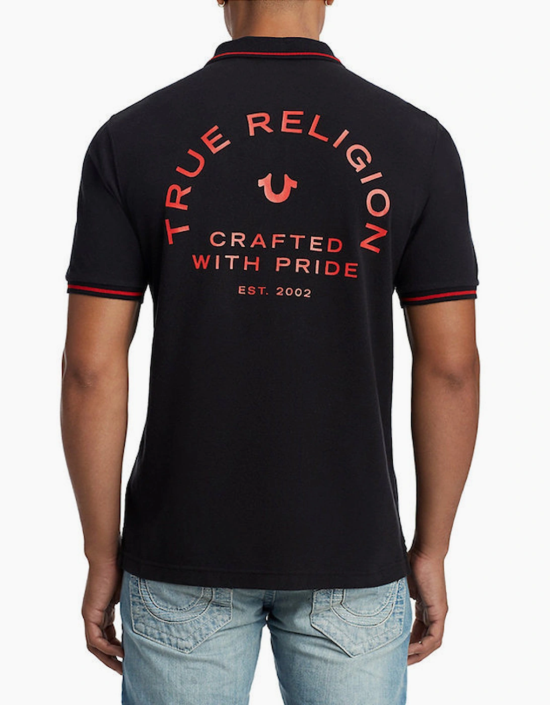 True Religion Mens Casual Polo T Shirt Short Sleeve Cotton Tee Classic Golf