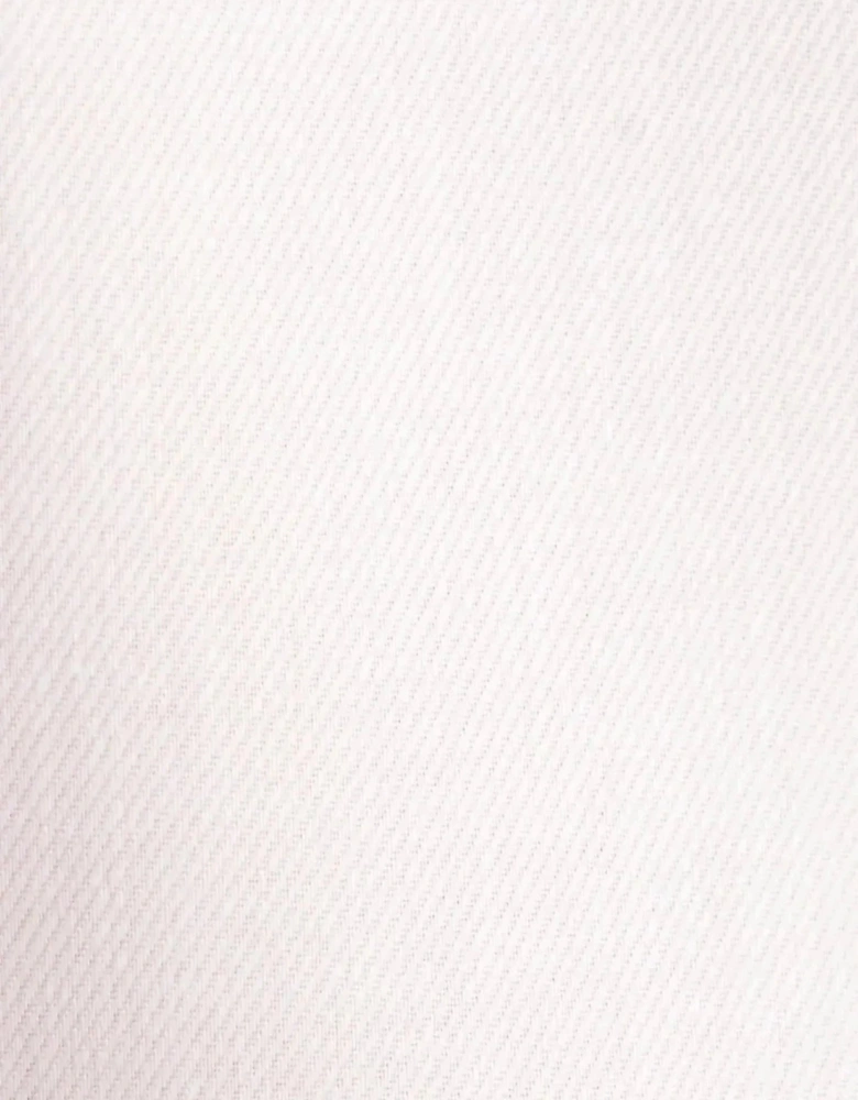 Slim Fit Easy Iron Business Kent Contrast Patch Business Shirt White