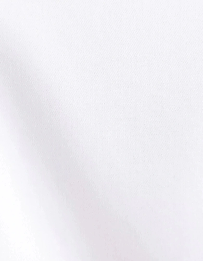 Slim Fit No Iron Contrast Kent Collar Business Shirt White
